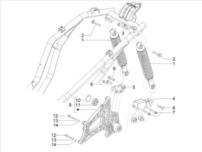 Εικόνα της ΑΜΟΡΤΙΣΕΡ ΠΙΣΩ BEVERLY 300-400 ΜΥ21-1C004922