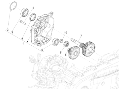 Εικόνα της ΑΞΟΝΑΣ ΠΙΣΩ ΤΡΟΧΟΥ BEVERLY 400 E5+25-1A027302