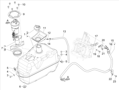 Εικόνα της ΒΑΣΗ ΣΤΗΡΙΞΗΣ ΣΩΛ ΚΑΥΣΙΜΟΥ BEV 400 MY21-1B008884