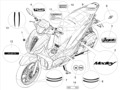 Εικόνα της ΑΥΤ/ΤΟ 125 MEDLEY E5+ SPORT ΕΚΔΟΣΗ-2H007090000A1