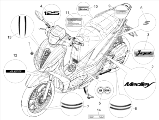 Εικόνα της ΑΥΤ/ΤΟ ΛΩΡΙΔΑ ΤΡΟΧΟΥ MEDLEY S E5+ ΠΙΣΩ-2H007169