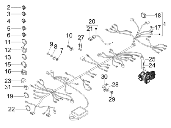 Εικόνα της ΚΑΛΩΔΙΩΣΗ ΚΕΝΤΡΙΚΗ GILERA NEXUS 300-640709