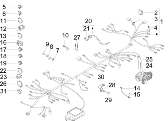 Εικόνα της ΚΑΛΩΔΙΩΣΗ ΚΕΝΤΡΙΚΗ GILERA NEXUS 250 Ε3-639482