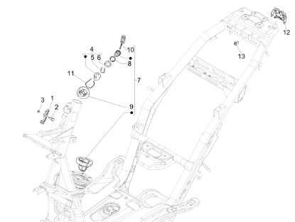 Εικόνα της ΒΑΣΗ ΚΛΕΙΔ ΟΝ-OFF SCOOTER 100<>150 4T 3-1B002609R
