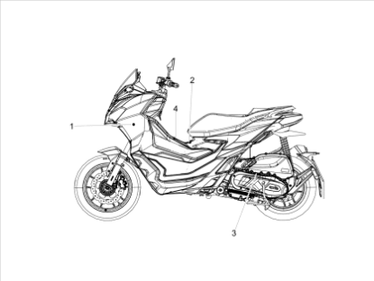 Εικόνα της ΑΥΤ/ΤΑ ΣΕΤ SR GT 125 VERS ΜΑΥΡΟ ΜΑΤ-2H004784000A4