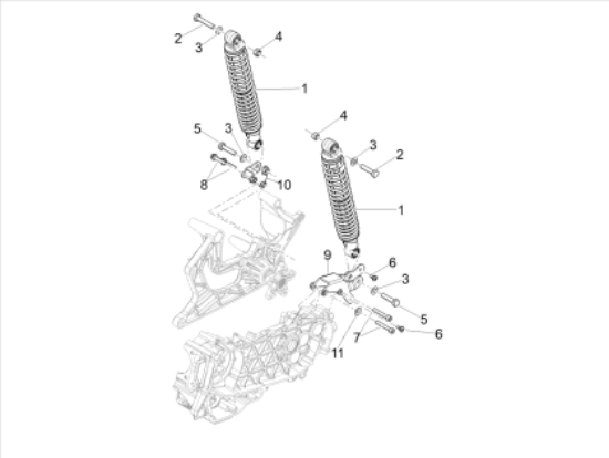 Εικόνα της ΒΙΔΑ ΑΜΟΡΤΙΣΕΡ ΠΙΣΩ SR GT 125 COMPACT-1C006025