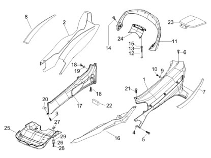 Εικόνα της ΠΛΕΥΡΟ ΔΕ Χ8-X EVO 250 ΜΠΛΕ MIDN 222/A-62025260DE