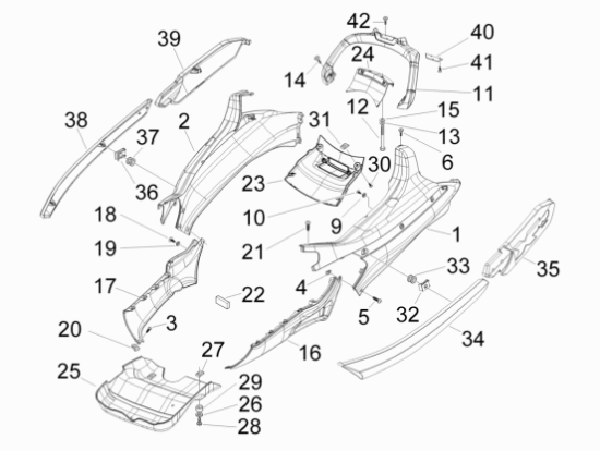 Εικόνα της ΠΛΕΥΡΟ ΔΕ Χ8-X EVO 250 ΜΠΛΕ MIDN 222/A-62025260DE