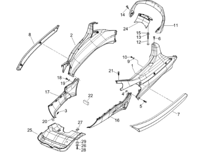 Εικόνα της ΠΛΕΥΡΟ ΔΕ Χ8-X EVO 250 ΜΠΛΕ MIDN 222/A-62025260DE