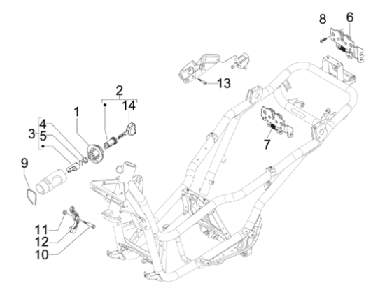 Εικόνα της ΒΑΣΗ ΚΛΕΙΔ ΟΝ-OFF SCOOTER 100<>150 4T 3-1B002609R