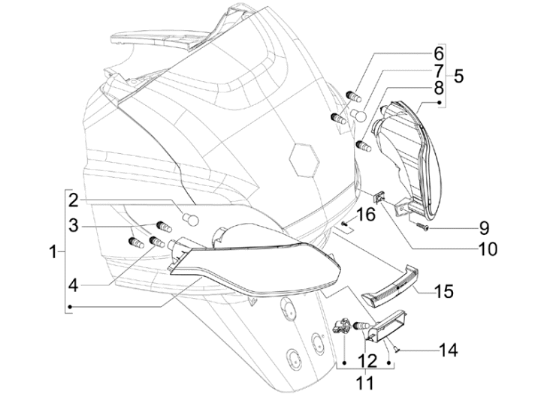 Εικόνα της ΦΛΑΣ ΠΙΣΩ MP3 125-250 ΔΕΞΙ-641689