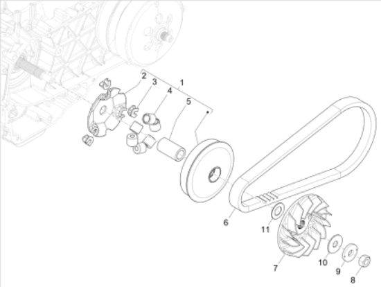 Εικόνα της ΒΑΡΙΑΤΟΡ MALOSSI MEDLEY 150 GTS125/150-M5117431