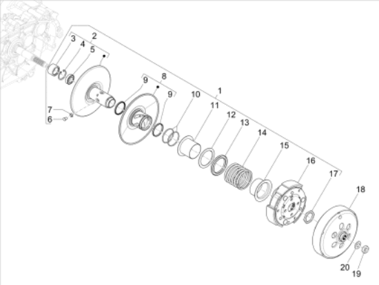 Εικόνα της ΠΙΑΤΑΚΙ ΕΛΑΤΗΡΙΟΥ ΚΟΜΠΛΕΡ SC 125/150-880541