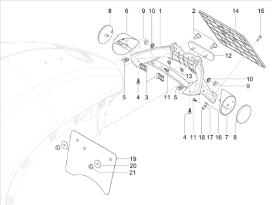 Εικόνα της ΒΑΣΗ ΑΝΑΚΛΑΣΤΗΡΑ VESPA 946 ΔΕ-1B004458
