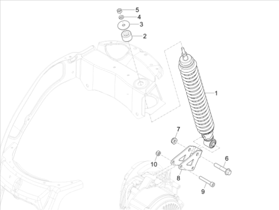Εικόνα της ΑΜΟΡΤΙΣΕΡ ΠΙΣΩ VESPA PRIM/SPR ELETTRICA-1C006850