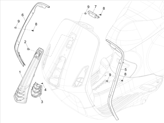 Εικόνα της ΠΛΑΙΣΙΟ ΠΟΔΙΑΣ VESPA PRIMAV TECH E5 ΔΕ-1B010664000G24