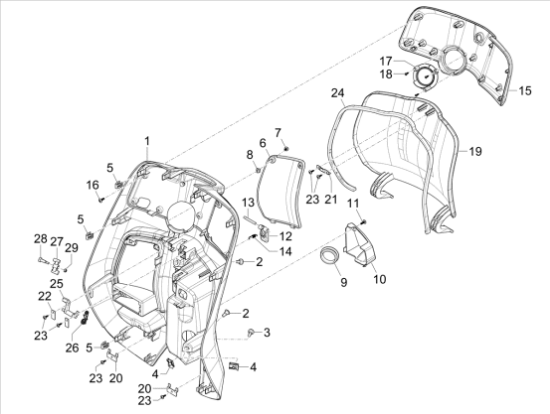 Εικόνα της ΝΤΟΥΛΑΠΙ VESPA PRIMAVERA E5 ΜΠΛΕ 288/Α-1B012307000DY