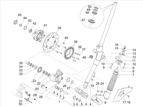 Εικόνα της ΠΙΡΟΥΝΙ VESPA SPRINT/PRIMAV 50<>150 E5-1C0073135