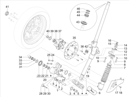 Εικόνα της ΑΜΟΡΤΙΣΕΡ ΜΠΡΟΣ VESPA PRIMAVERA 125-150-1C004068R