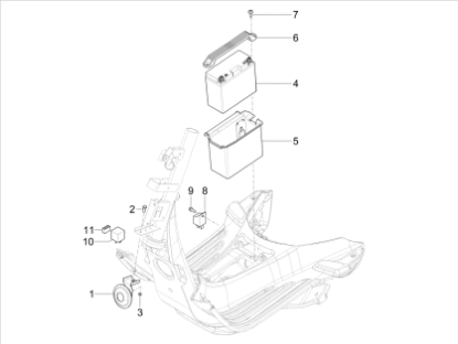 Εικόνα της ΣΤΗΡΙΓΜΑ ΜΠΑΤΑΡΙΑΣ VESPA PRIMAVERA-1B0009865
