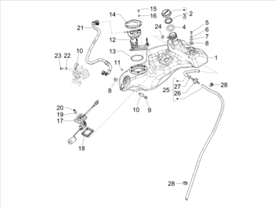 Εικόνα της ΤΕΠΟΖΙΤΟ ΒΕΝΖ VESPA PRIMAVERA-SPRINT E5-1B008580R