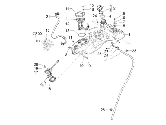 Εικόνα της ΤΕΠΟΖΙΤΟ ΒΕΝΖ VESPA PRIMAVERA-SPRINT E5-1B008580R