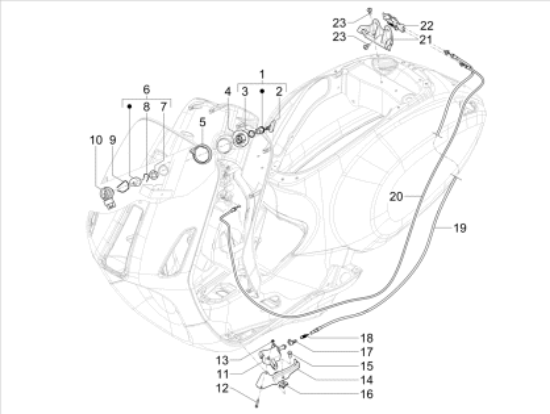 Εικόνα της ΚΛΕΙΔΑΡΙΑ ΤΙΜ VESPA PRIMAV-SPRINT E5 ΣΕΤ-1B009665R