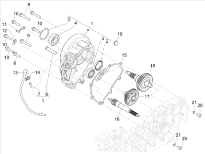 Εικόνα της ΑΞΟΝΑΣ ΔΙΑΦΟΡΙΚΟΥ VESPA PRIM 150 Z=14-1A005429