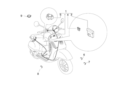 Εικόνα της ΚΑΛΩΔΙΩΣΗ ΚΕΝΤΡΙΚΗ VESPA GT 200-640483