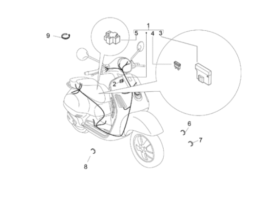 Εικόνα της ΚΑΛΩΔΙΩΣΗ ΚΕΝΤΡΙΚΗ VESPA GT 200-640483