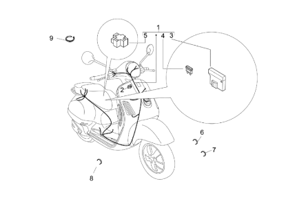 Εικόνα της ΚΑΛΩΔΙΩΣΗ ΚΕΝΤΡΙΚΗ VESPA GT 200-640483