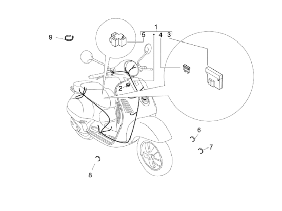 Εικόνα της ΚΑΛΩΔΙΩΣΗ ΚΕΝΤΡΙΚΗ VESPA GT 200-640483