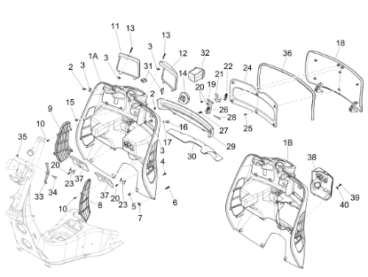 Εικόνα της ΝΤΟΥΛΑΠΙ VESPA GTS MY14 ΜΑΥΡΟ 98/Α-1B003348000XN2