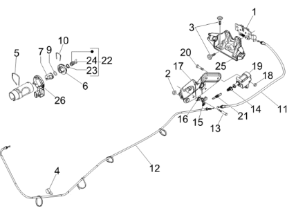 Εικόνα της ΒΑΣΗ ΚΛΕΙΔ ΟΝ-OFF SCOOTER 100<>150 4T 3-1B002609R
