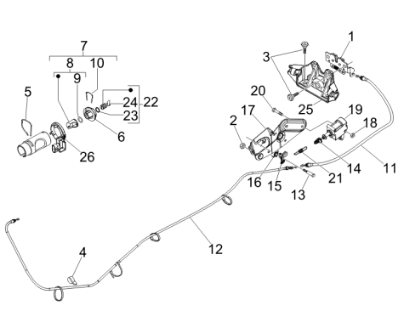 Εικόνα της ΒΑΣΗ ΚΛΕΙΔ ΟΝ-OFF SCOOTER 100<>150 4T 3-1B002609R