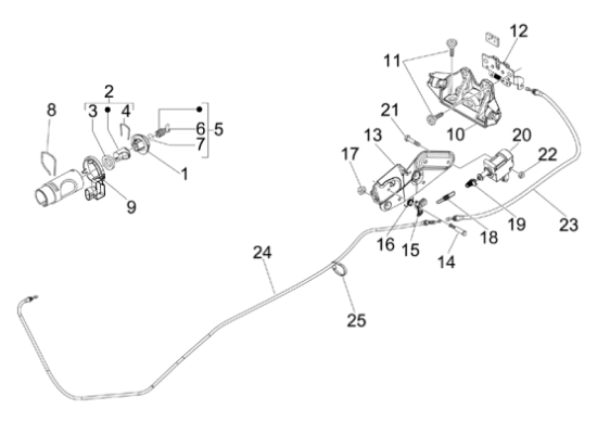 Εικόνα της ΒΑΣΗ ΚΛΕΙΔ ΟΝ-OFF SCOOTER 100<>150 4T 3-1B002609R