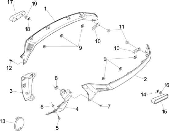 Εικόνα της ΠΛΕΥΡΟ ΑΡ VESPA==>>1B00389960090-1B00389900090