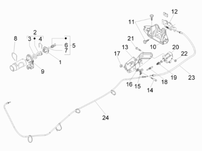 Εικόνα της ΒΑΣΗ ΚΛΕΙΔ ΟΝ-OFF SCOOTER 100<>150 4T 3-1B002609R