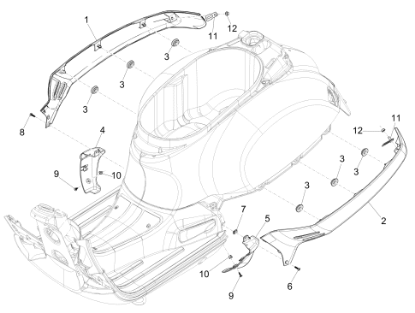 Εικόνα της ΚΑΠΑΚΙ ΣΠΟΙΛΕΡ VESPA GTS TITANIO 742 ΔΕ-1B003904000EZ