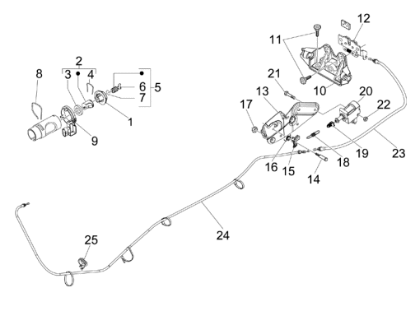 Εικόνα της ΒΑΣΗ ΚΛΕΙΔ ΟΝ-OFF SCOOTER 100<>150 4T 3-1B002609R