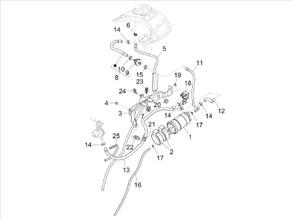 Εικόνα της ΣΩΛΗΝΑΣ ΕΞΑΕΡ ΚΑΥΣΙΜΟΥ VESPA GTS MY22-1B012853