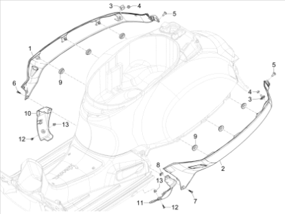 Εικόνα της ΚΑΠΑΚΙ ΣΠΟΙΛΕΡ VESPA GTS MY22 AΒΑΦΟ ΑΡ-1B009630