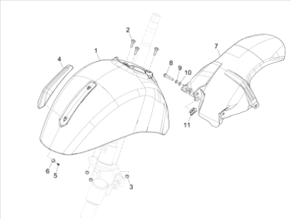 Εικόνα της ΦΤΕΡΟ ΜΠΡΟΣ VESPA GTS 310 ΓΑΛΑΖΙΟ A19-1B009438000A19
