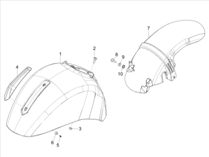 Εικόνα της ΦΤΕΡΟ ΜΠΡΟΣ VESPA GTS 310 ΓΑΛΑΖΙΟ A19-1B009438000A19