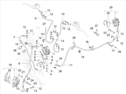 Εικόνα της ΒΑΣΗ ΕΓΚΕΦΑΛΟΥ ABS VESPA GTS MY22-1C006400