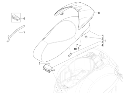 Εικόνα της ΚΑΛΥΜΜΑ ΣΕΛΑΣ VESPA GTV 310 E5+ ΜΟΝΗ-1B011082400D31