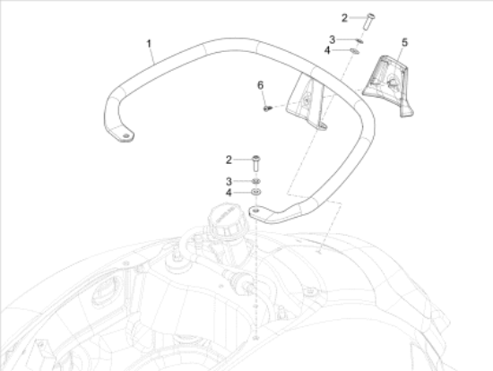 Εικόνα της ΧΕΙΡΟΛΑΒΗ ΠΙΣΩ VESPA GTV 300 E5 140° Ann-1B011454