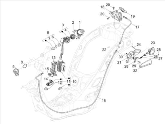 Εικόνα της ΒΑΣΗ ΚΛΕΙΔ ΟΝ-OFF VESPA GTS 310 E5+-1B011416
