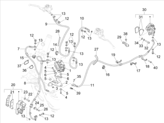Εικόνα της ΜΑΡΚΟΥΤΣΙ ΦΡΕΝΟΥ VESPA GTS MY22 ΑΡΙΣΤ-1C006494