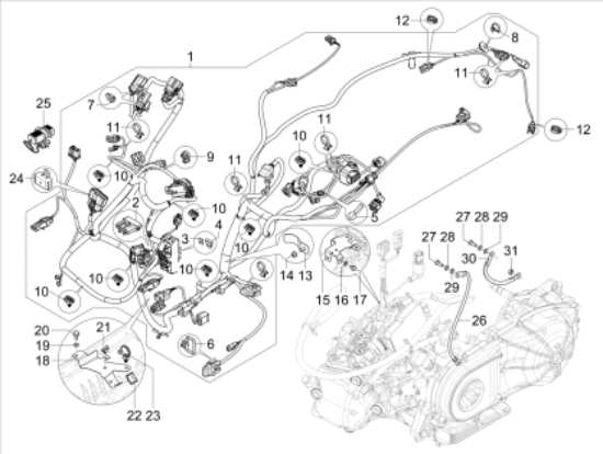Εικόνα της ΒΑΣΗ ΣΤΑΘΕΡ VESPA GTS MY22-1B003943